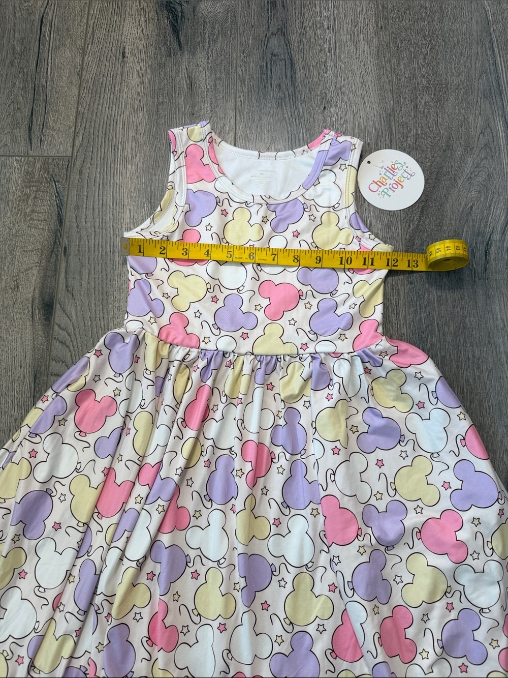 The Children's Place Pastel Heart Print Twirl Dress - Pink, Yellow, Lavender - Picture 4 of 7